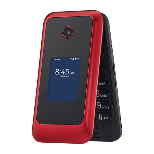 Verve Snap 4G LTE Flip Phone | Red | Brand New