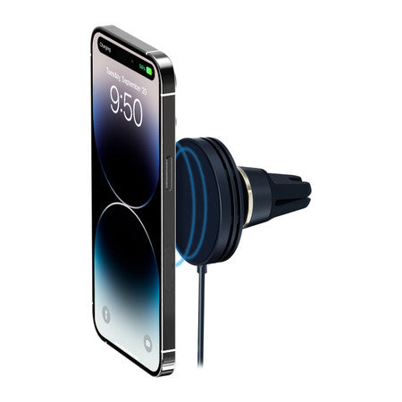 Velox Mini MagSafe Compatible Wireless Charging Air Vent Car Mount (Adapter Not Included) Dark Blue