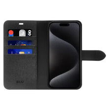 Blu Element Folio 2 in 1 w/MagSafe Case Black for iPhone 16 Pro